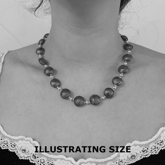 Diana Ingram Murano Glass Lentil Necklace - Picture 3 of 7